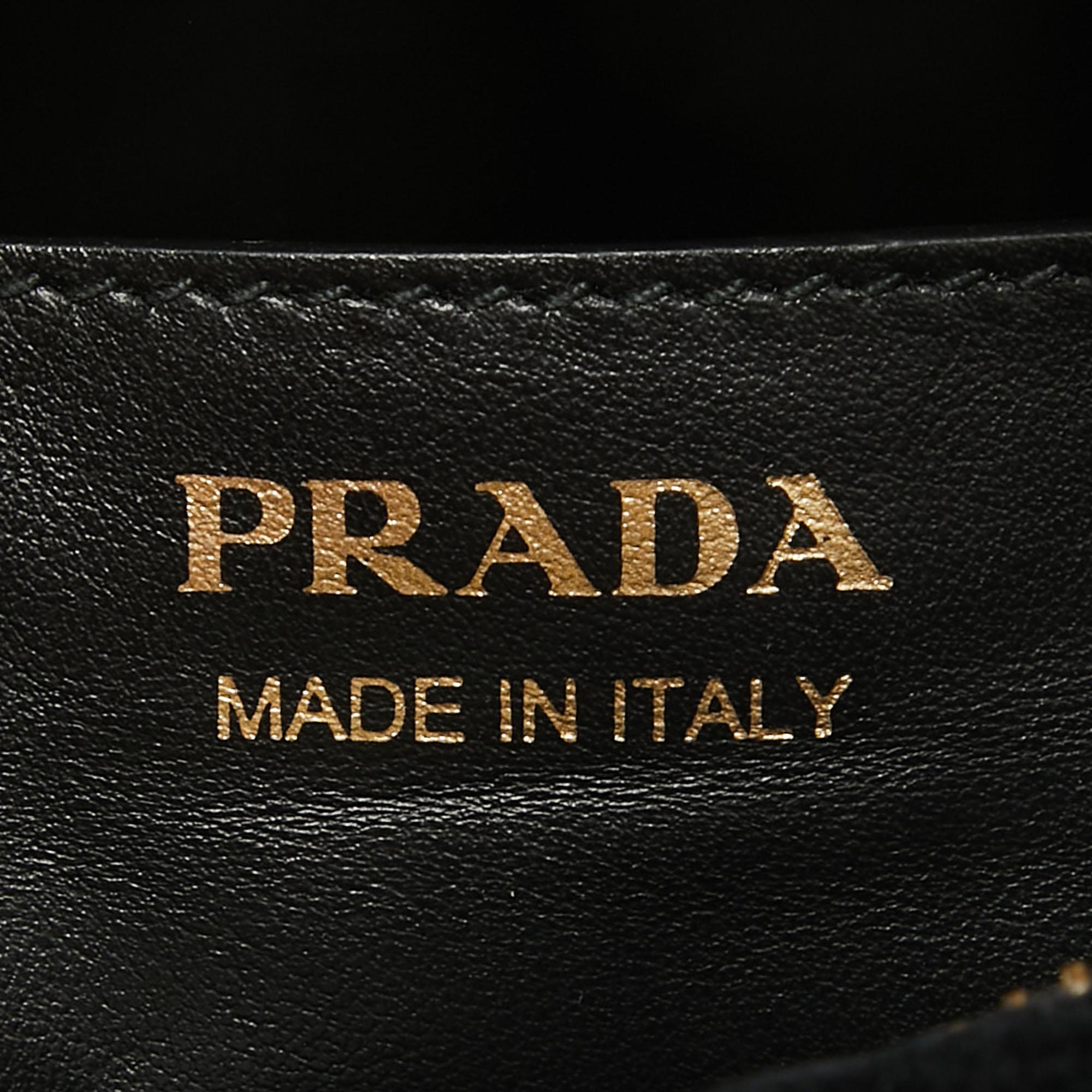 Prada Black Velvet and Leather Velluto Belt Bag For Sale 7