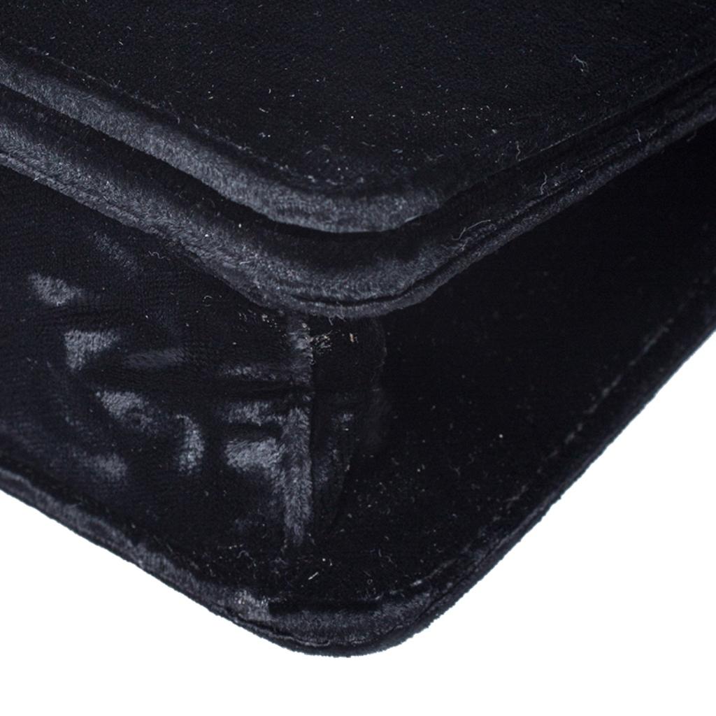 Prada Black Velvet Crossbody Bag 2
