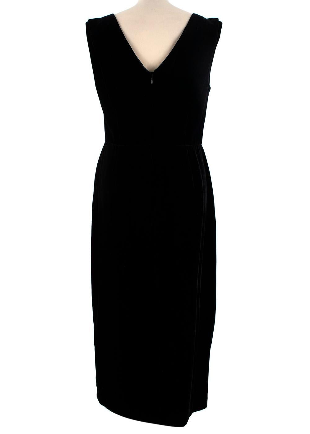 black dress with flower applique