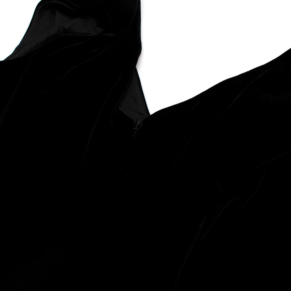 Prada Black Velvet Sleeveless Flower Applique Dress - Us size 8 4