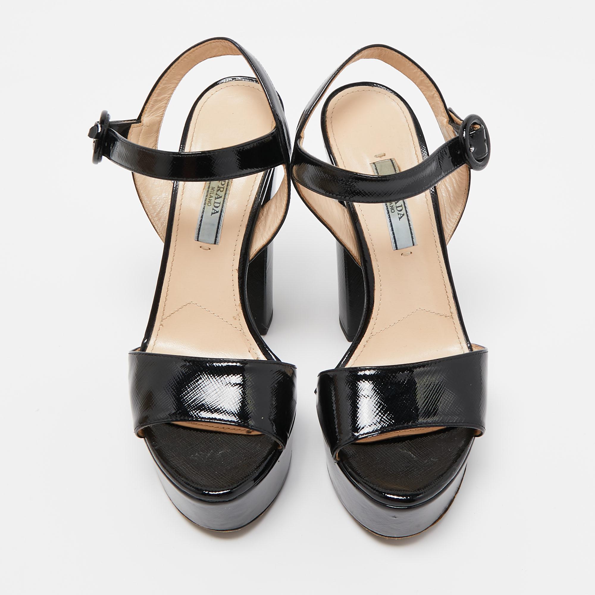 Make a statement with these Prada platform sandals for women. Impeccably crafted, these chic heels offer both fashion and comfort, elevating your look with each graceful step.

