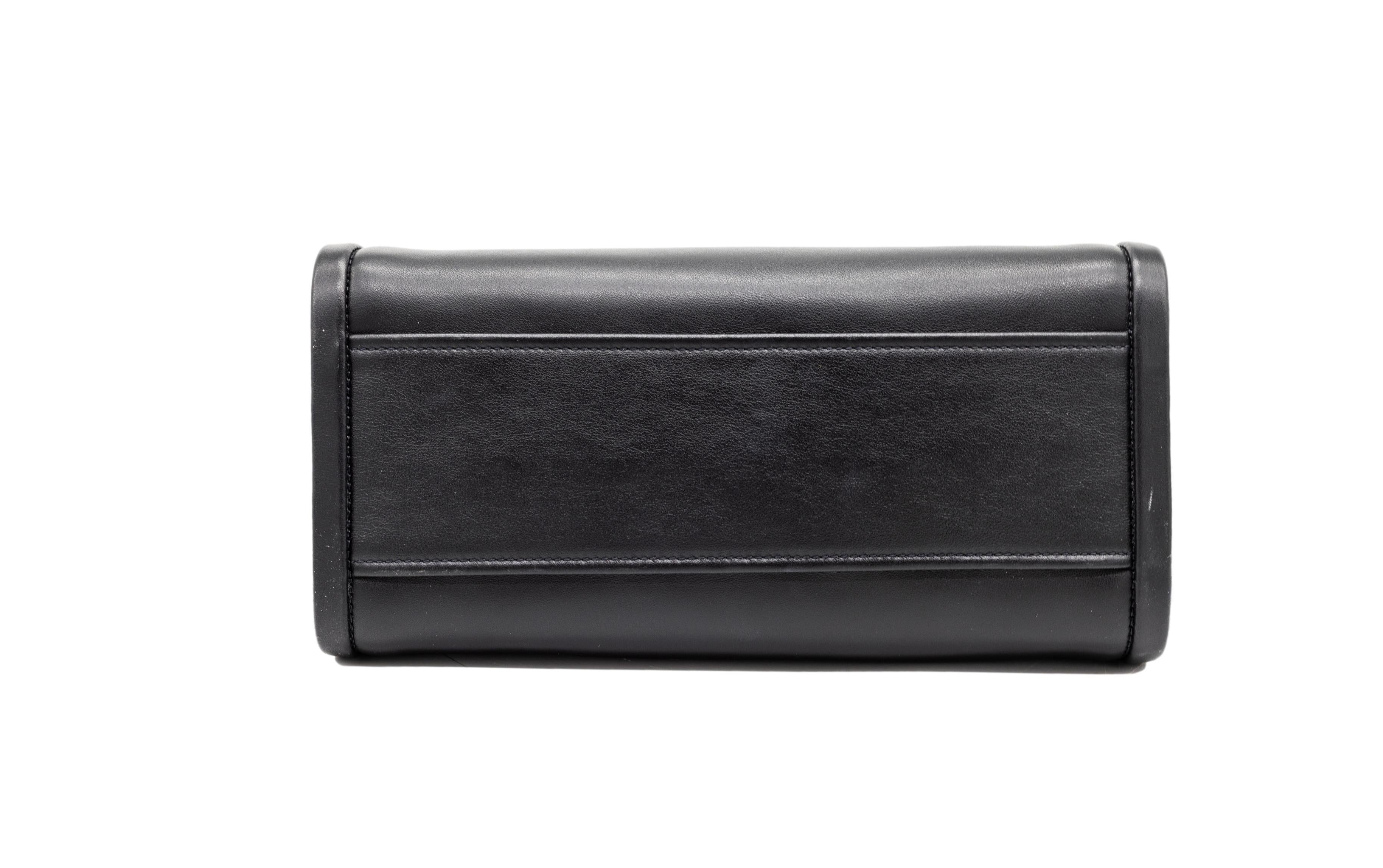 Prada Black Vitello Calfskin Leather Grace Lux Concept Shoulder Tote, 2018. 3
