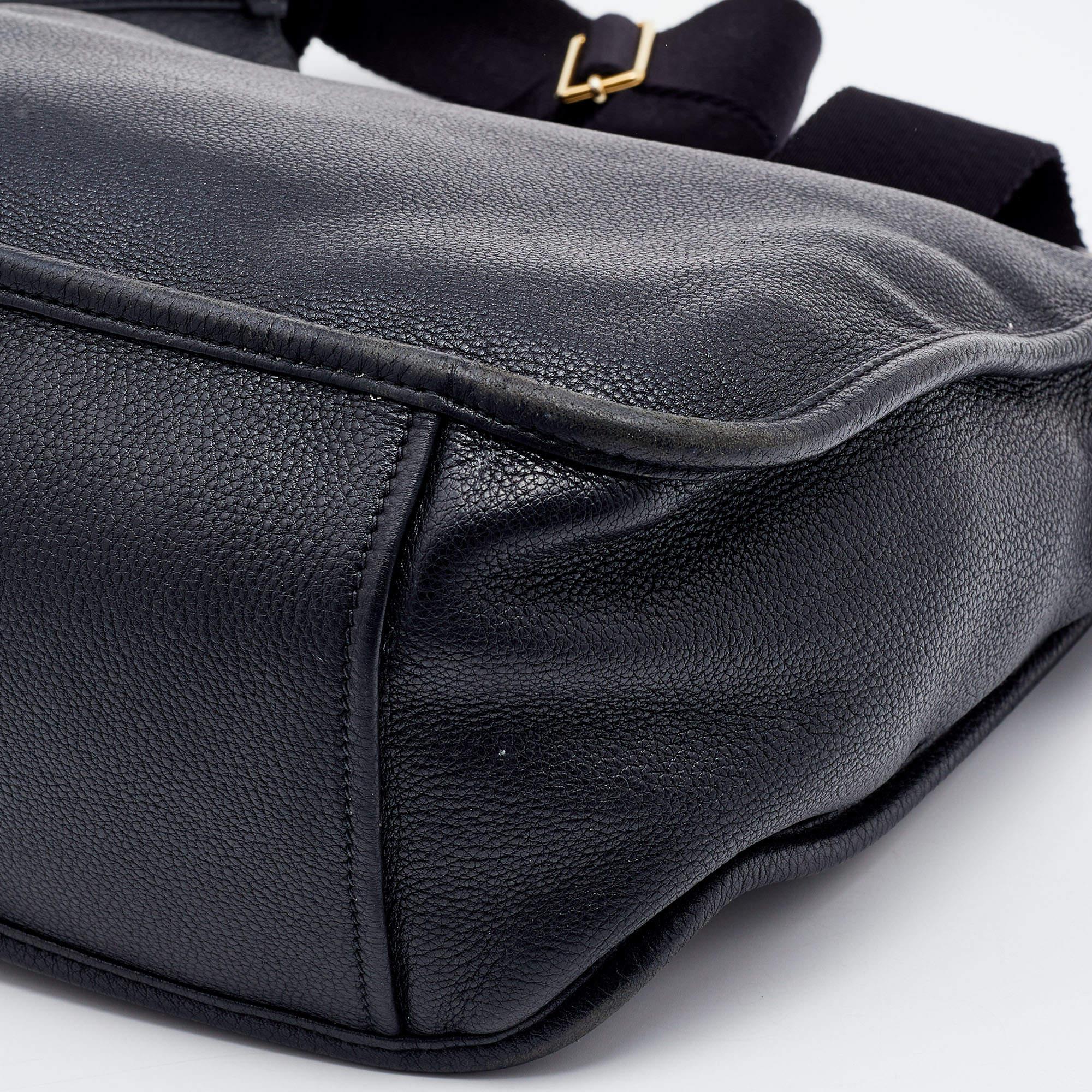 Prada Black Vitello Daino Leather Shoulder Bag 3