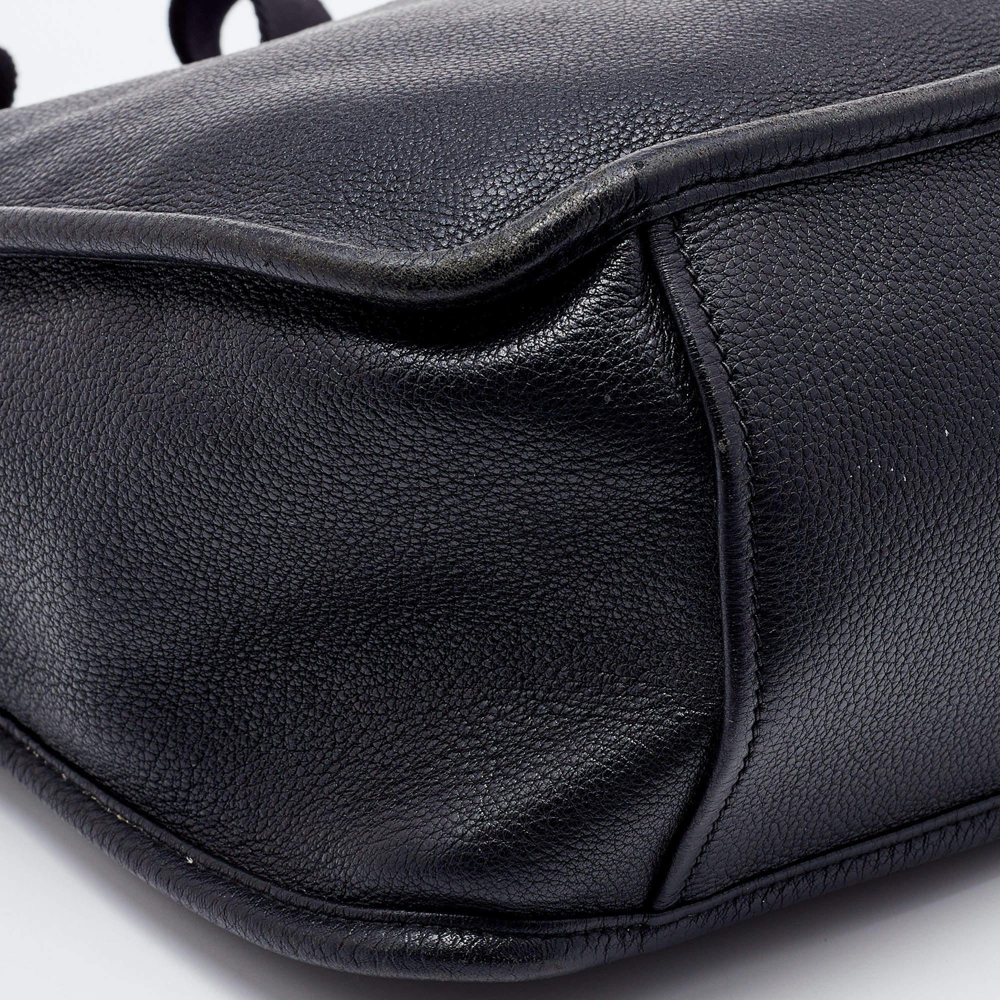 Prada Black Vitello Daino Leather Shoulder Bag 4