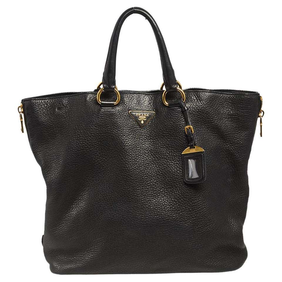 Prada Convertible Zip Tote Tessuto with Leather For Sale at 1stDibs