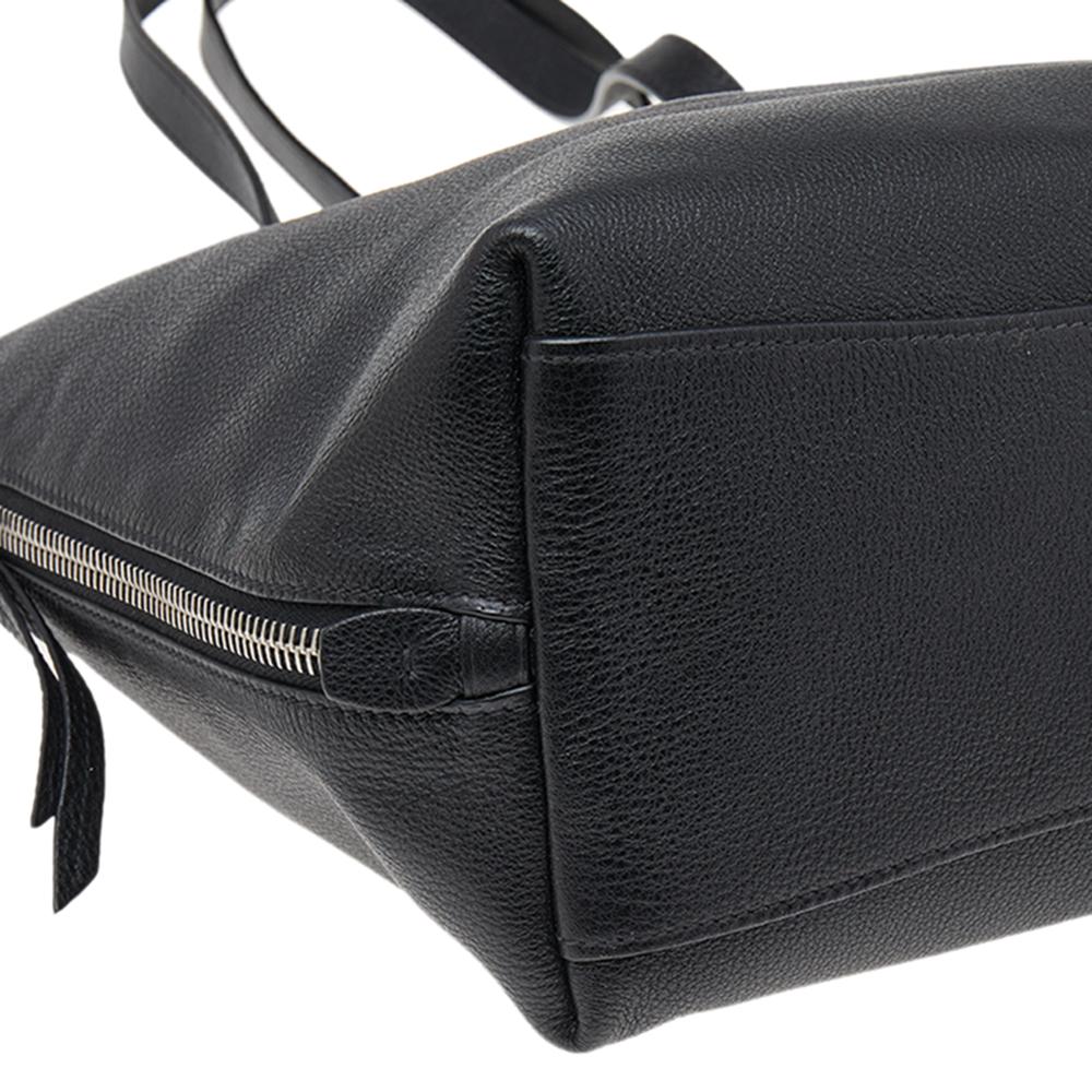 Prada Black Vitello Leather Phenix Side Zip Shopping Tote 4