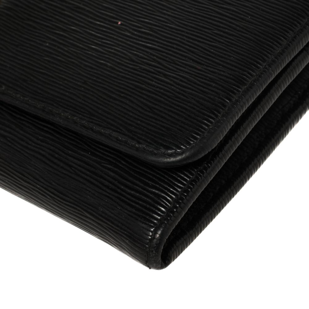 Prada Black Vitello Move Leather Continental Wallet 3