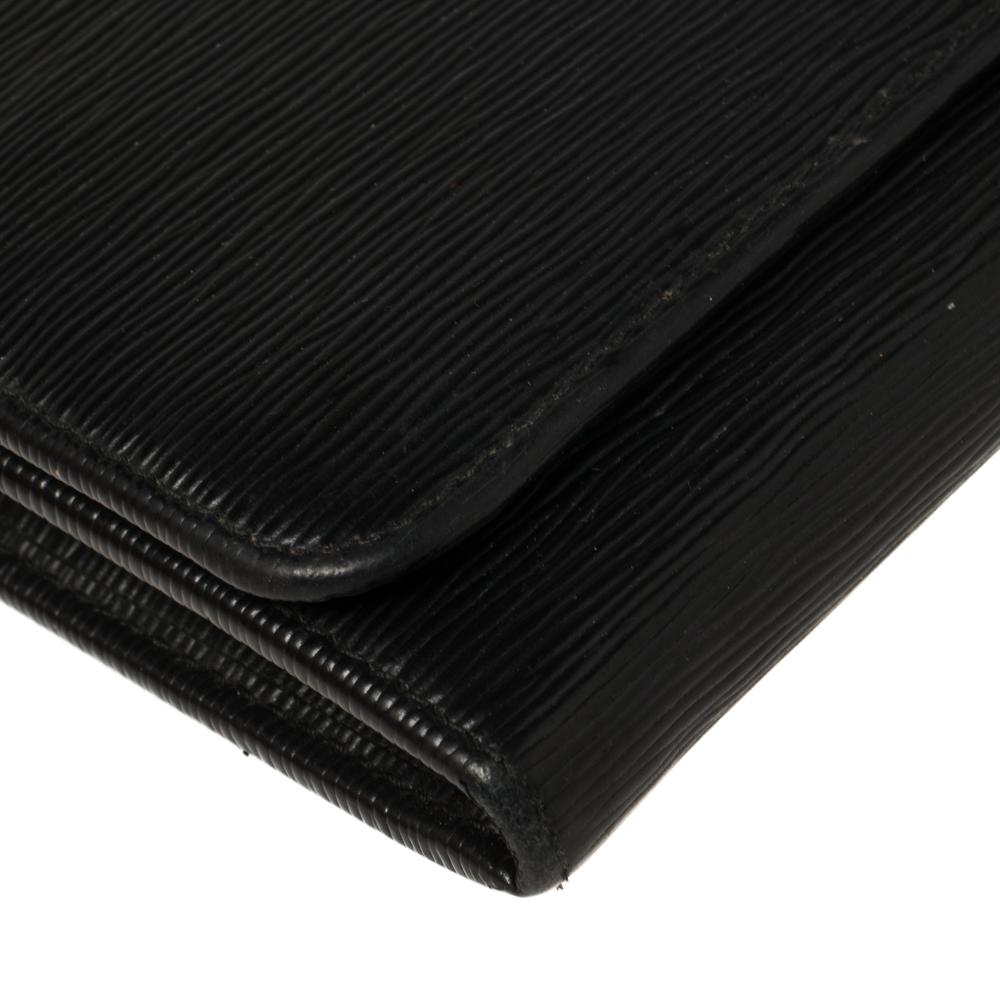 Prada Black Vitello Move Leather Continental Wallet 4