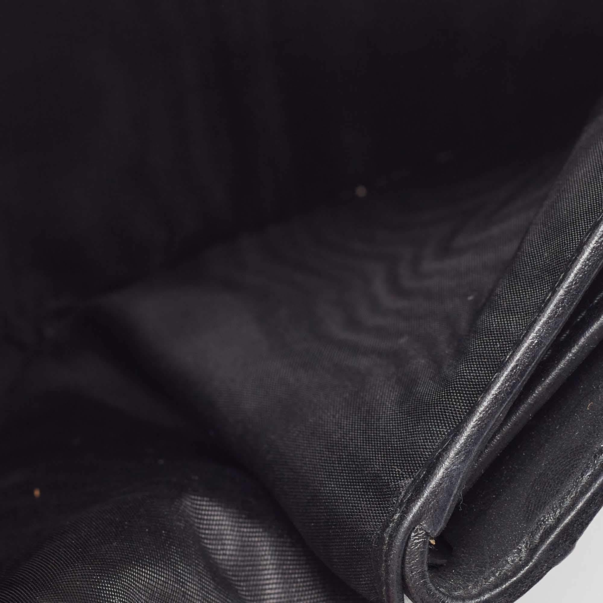 Women's Prada Black Vitello Move Leather French Compact Wallet