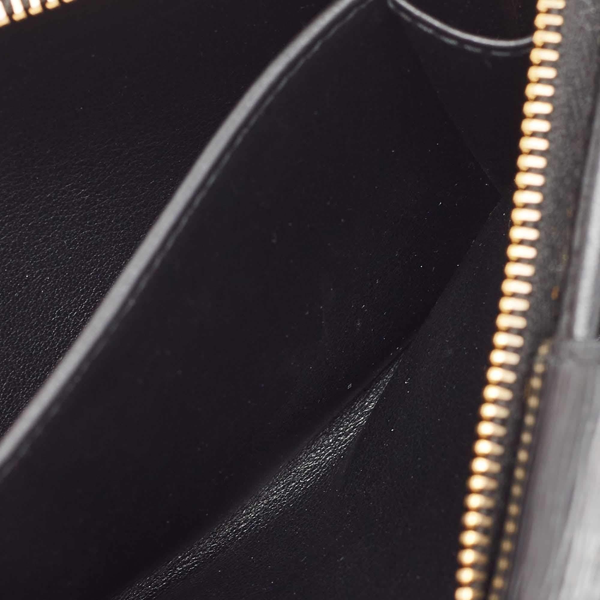 Prada Black Vitello Move Leather French Compact Wallet 2