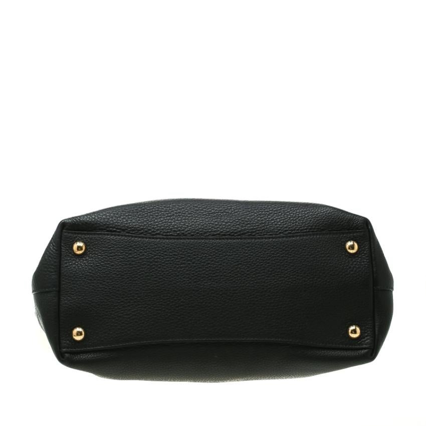 Prada Black Vitello Phenix Leather Medium Tote 5