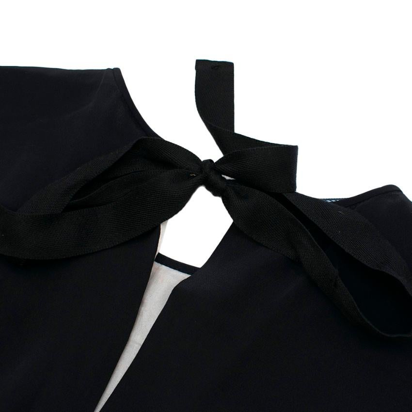 Prada black & white a-line silk pleated dress - Size US 6 1
