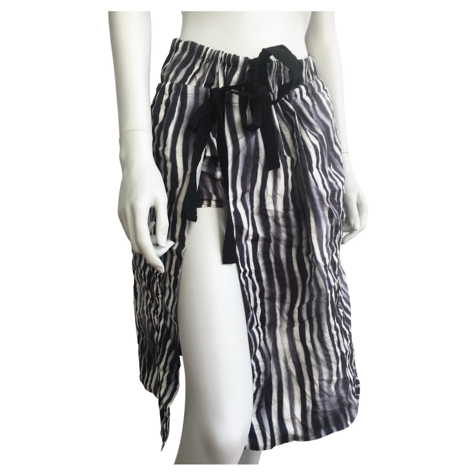 Prada Black White Crinkled Shorts And Skirt Collection S/S 2009 