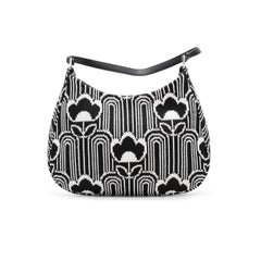 Prada Black/White Jacquard Knit Cleo Bag - '20s