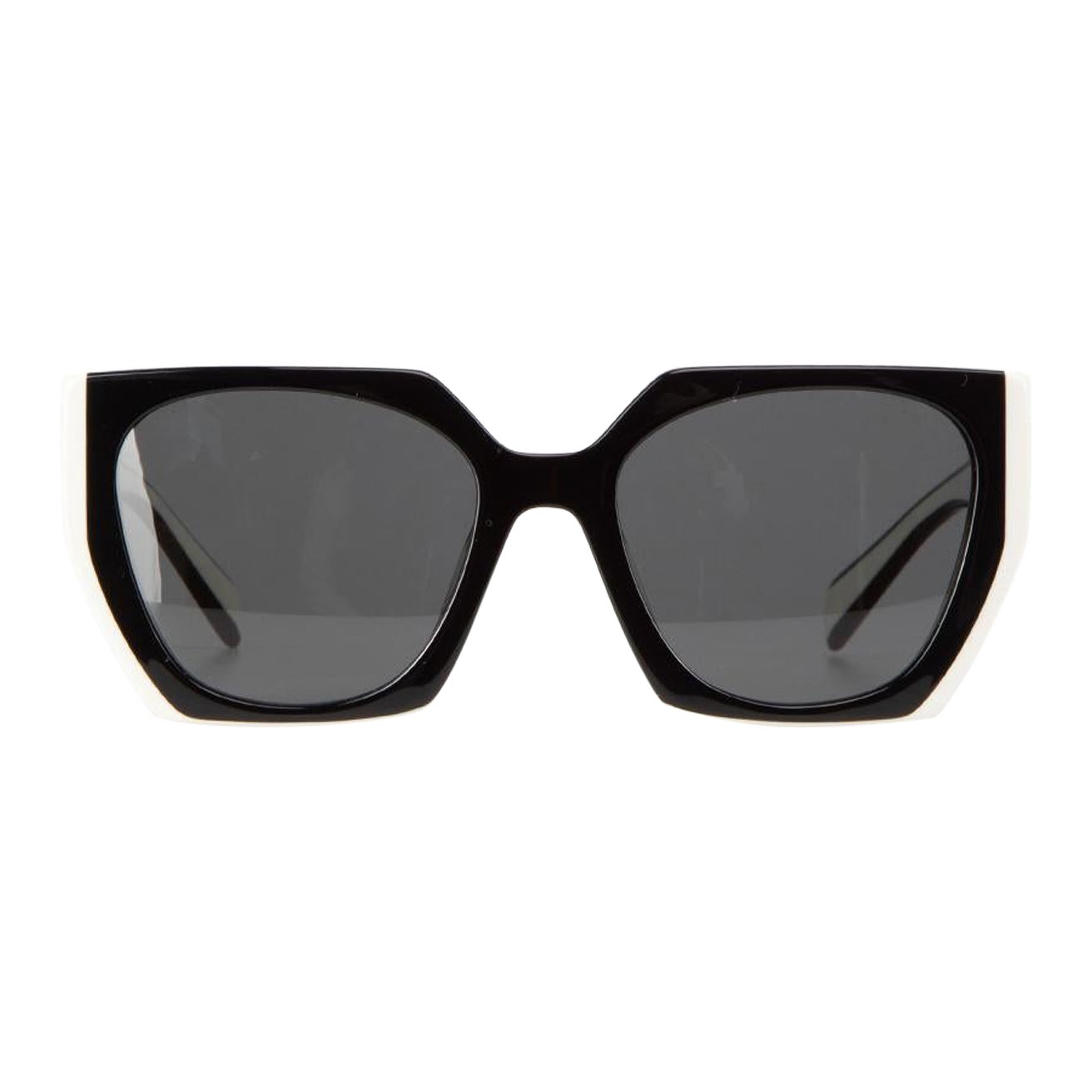 Prada Black & White Monochrome Rectangular Sunglasses
