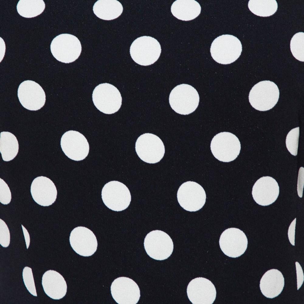 polka dot black and white dress
