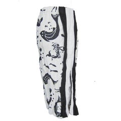 Prada Black White Wrinkled Mermaid Skirt S/S 2009