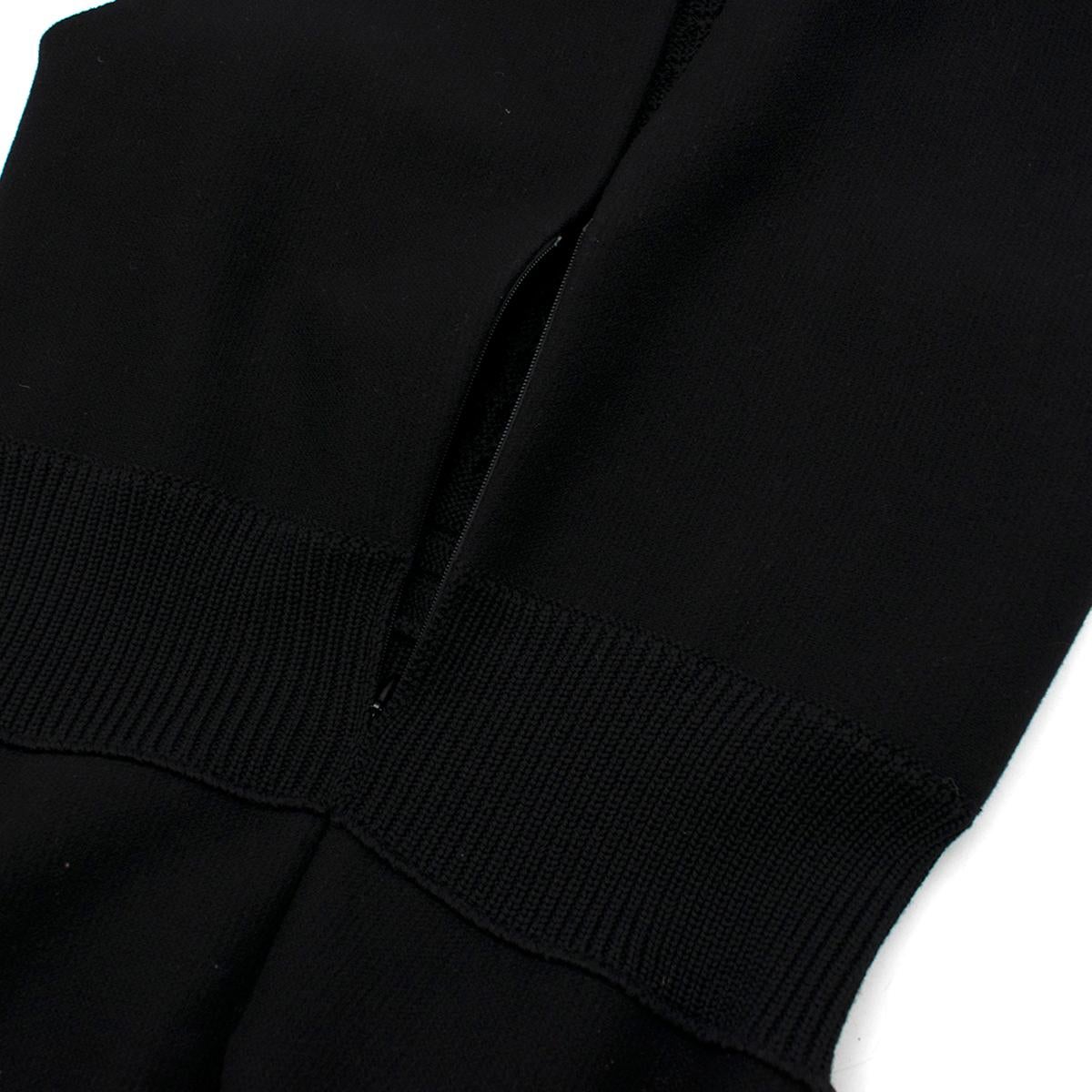 Prada Black Wool-blend Knit Dress US 8 For Sale 6