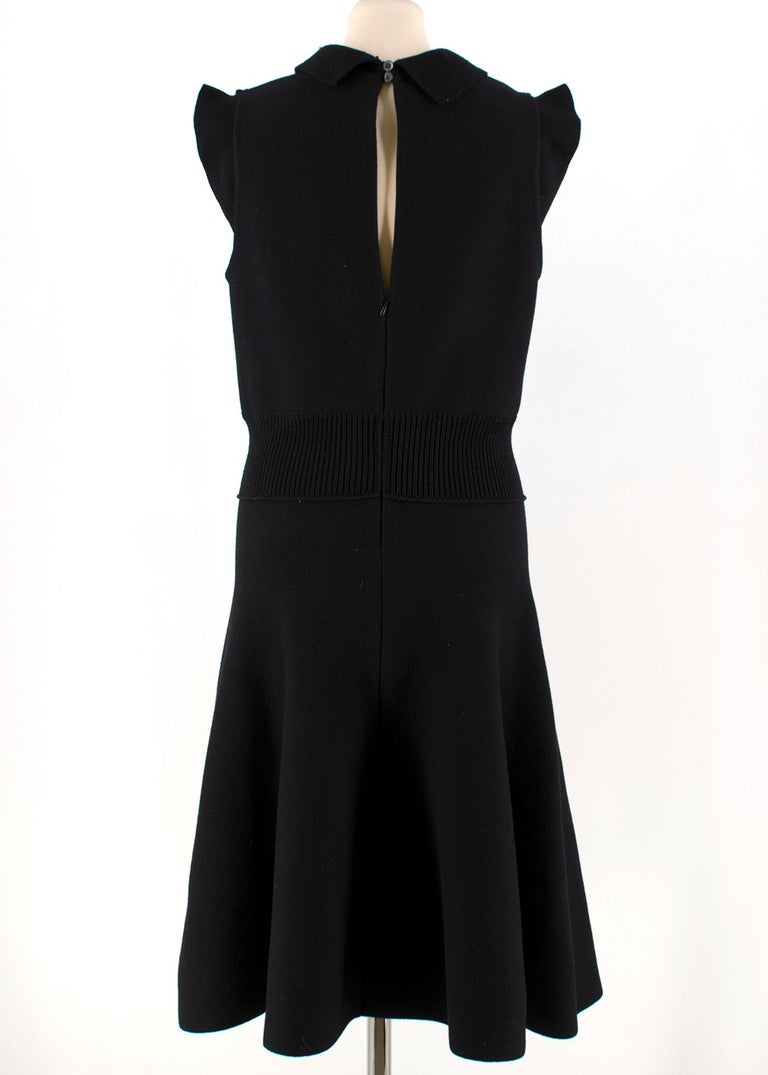 Prada Black Wool-blend Knit Dress US 8 For Sale at 1stDibs