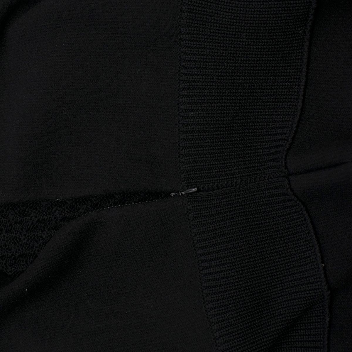Women's Prada Black Wool-blend Knit Dress US 8 For Sale