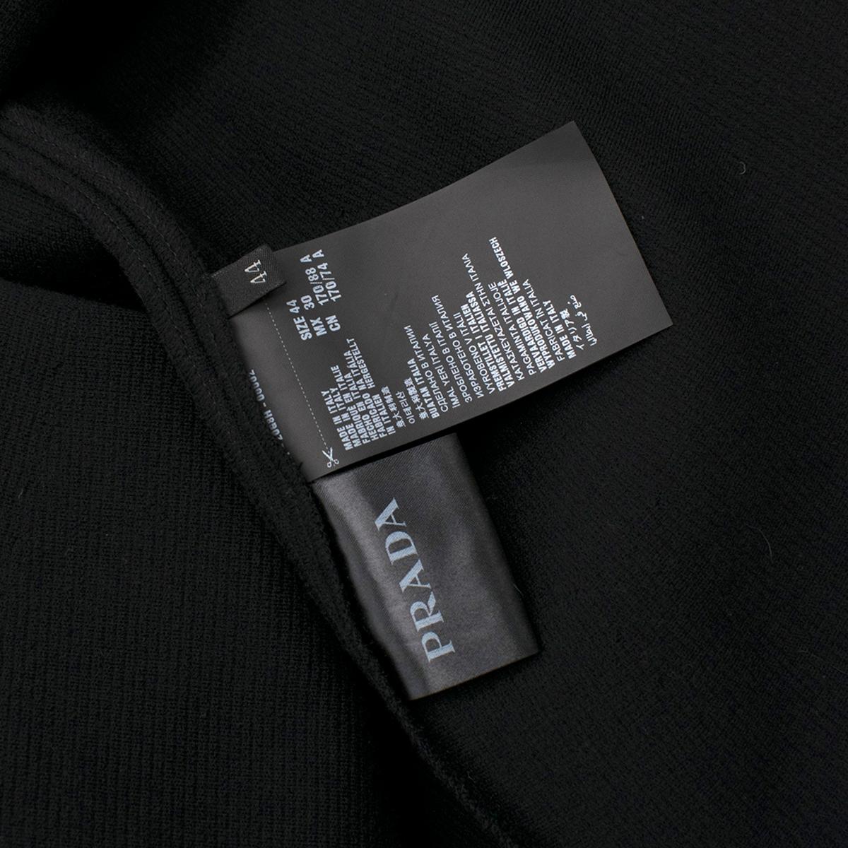Prada Black Wool-blend Knit Dress US 8 For Sale 5