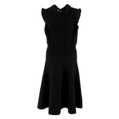 Prada Black Wool-blend Knit Dress US 8