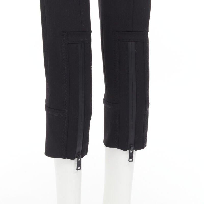 PRADA Schwarze Hose mit schwarzer Wollschnalle und spitz zulaufendem Gürtel XS im Angebot 3