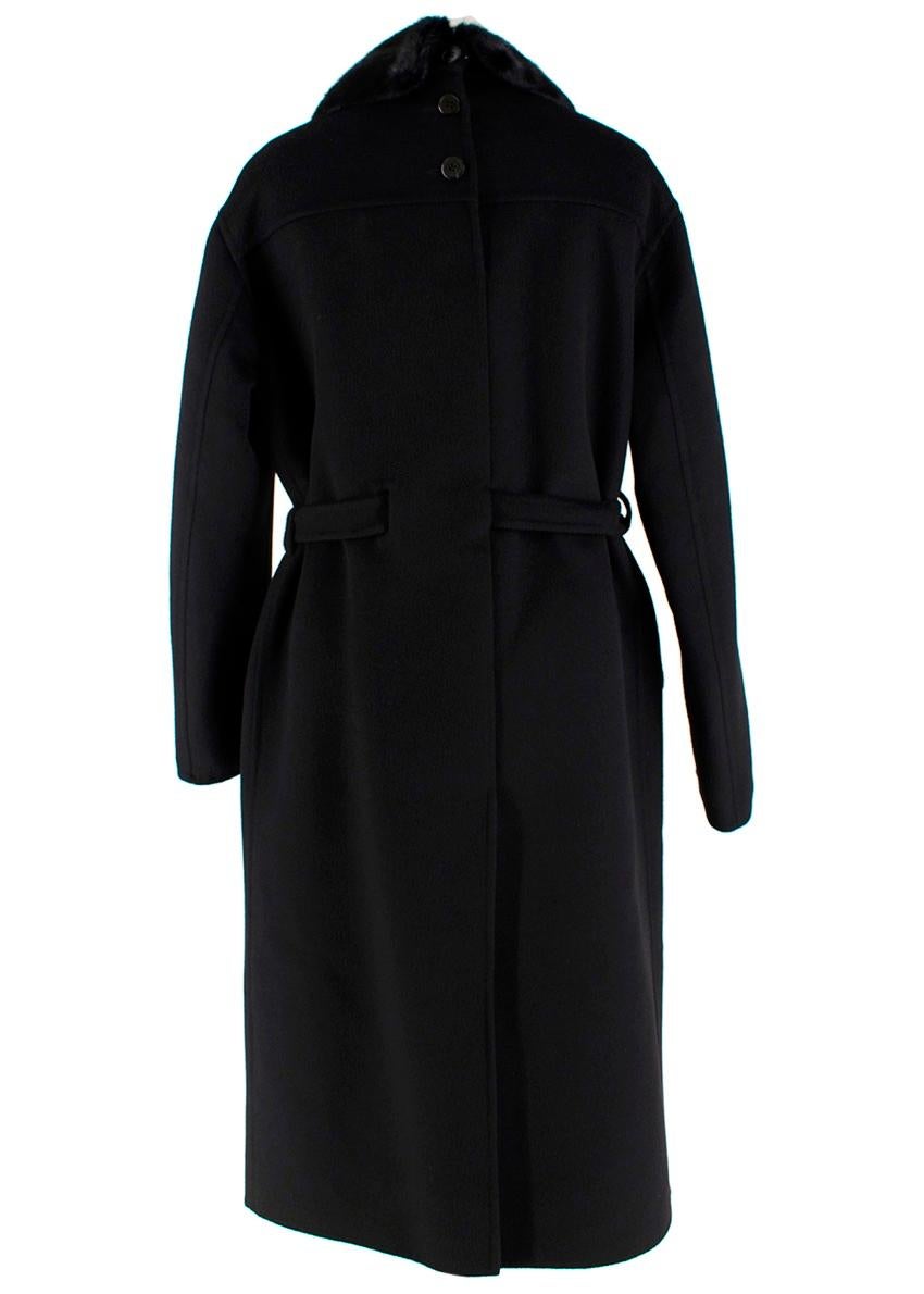 black wool coat with fur collar