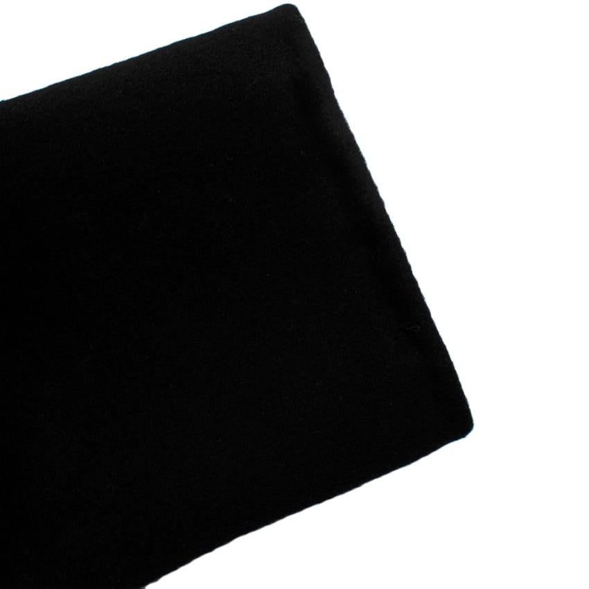 Women's Prada Black Wool Cashmere & Angora Blend Mink Fur Collar Coat - Size US 0-2