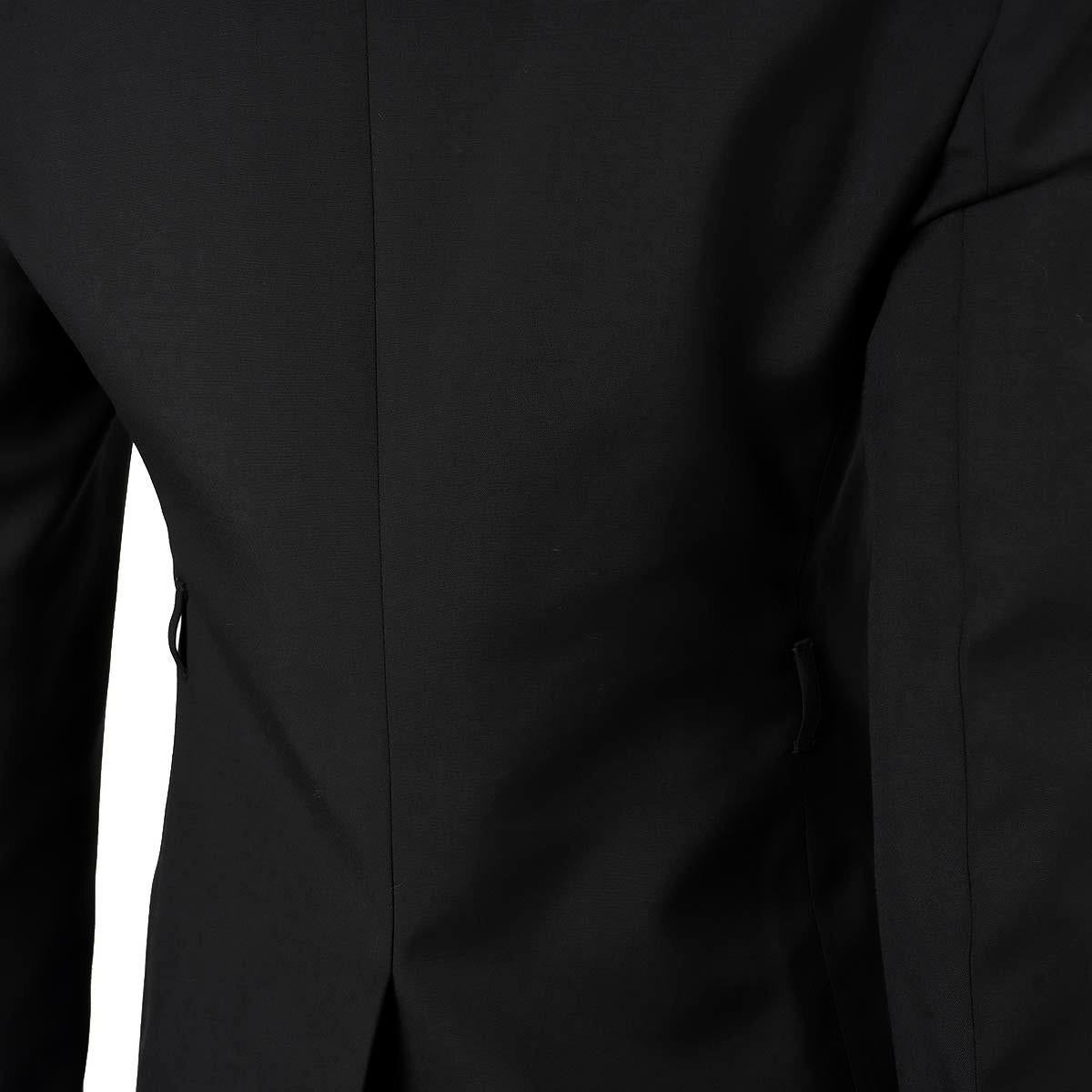 PRADA black wool CLASSIC Blazer Jacket 38 XS For Sale 3