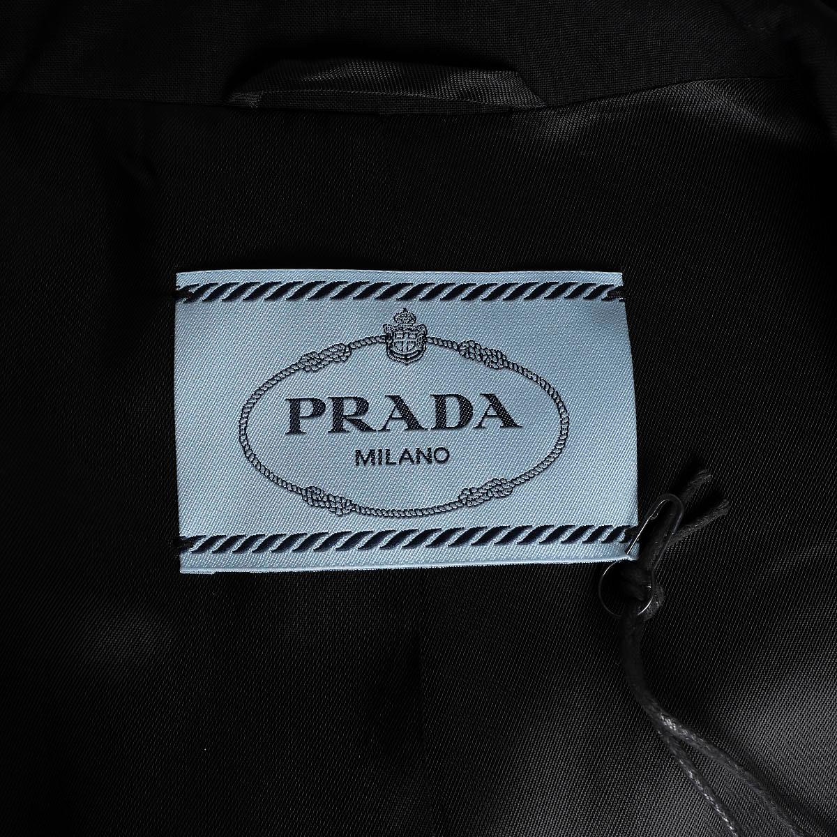 PRADA black wool CLASSIC Blazer Jacket 38 XS For Sale 4