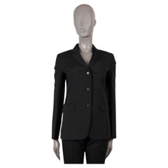 Used PRADA black wool CLASSIC Blazer Jacket 38 XS