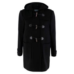 Prada Black Wool Duffle Coat M 44