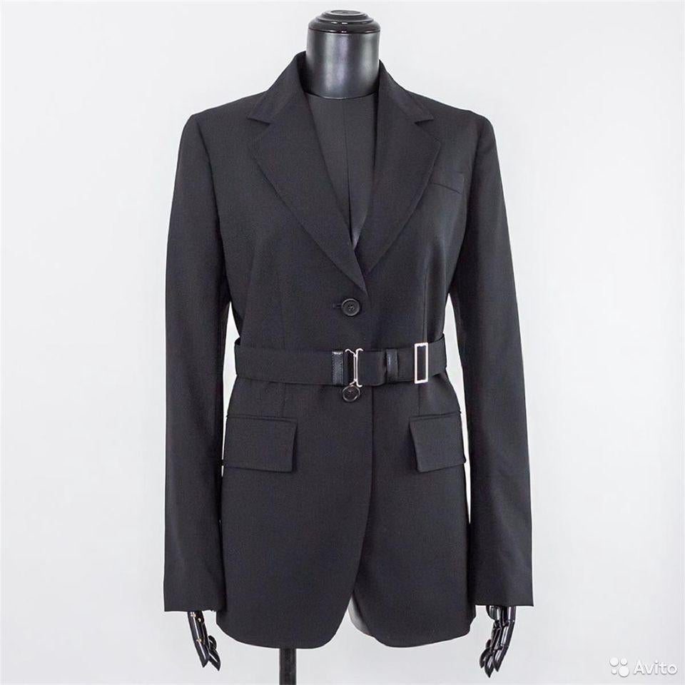 PRADA BLACK WOOL JACKET size 38 - XS In Excellent Condition In Montgomery, TX