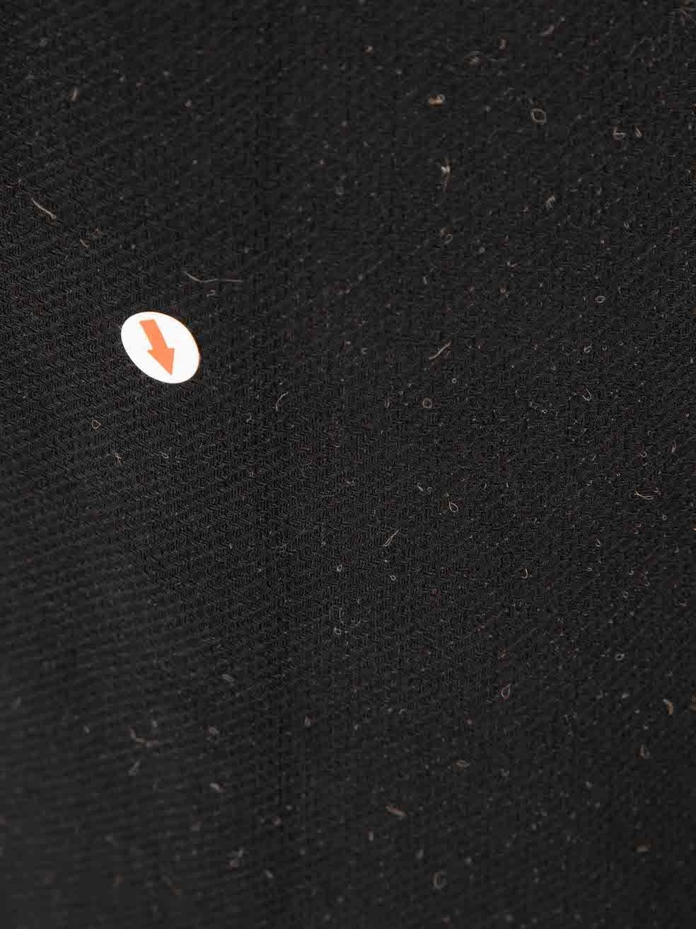 Women's Prada Black Wool Pleat Knee Length Skirt Size XS For Sale