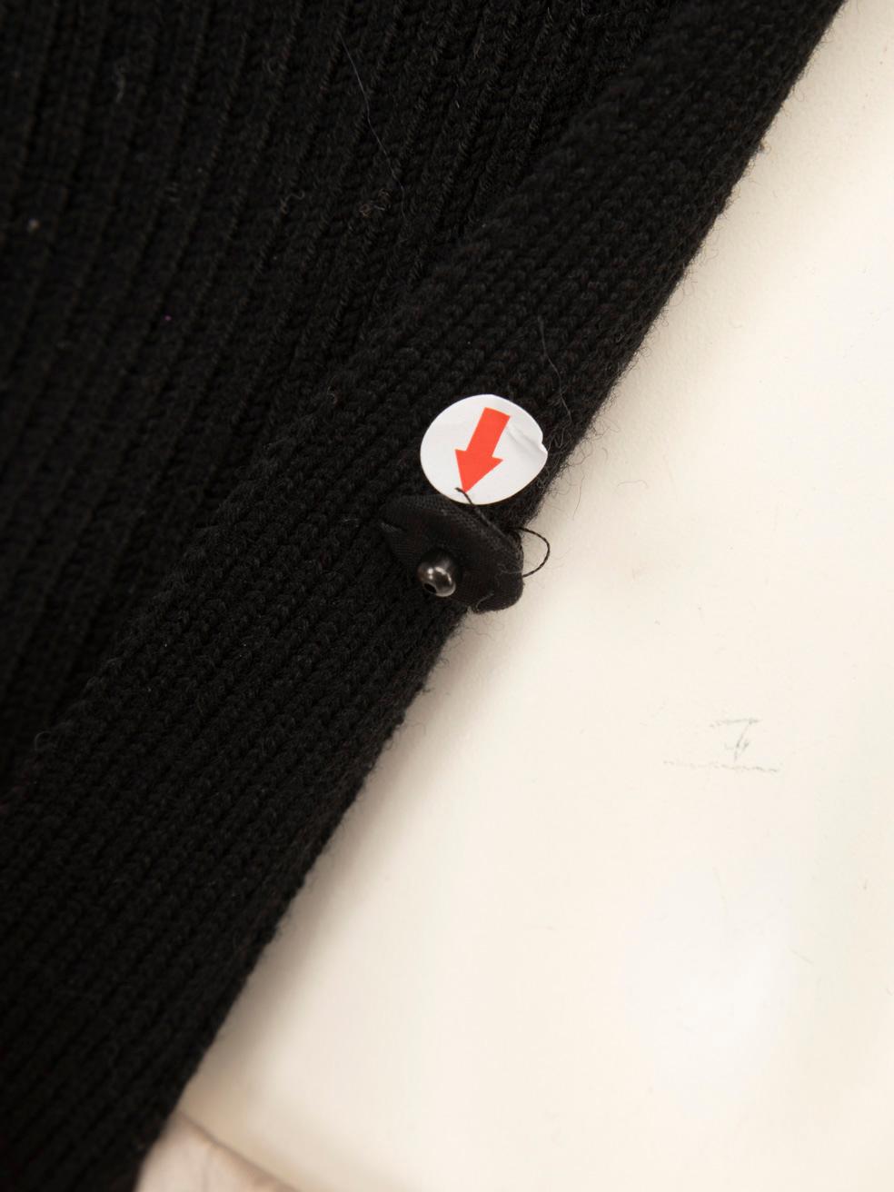 Prada Black Wool Sequinned Shoulder Cardigan Size XS For Sale 1