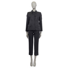 PRADA black wool & silk Blazer Jacket 42 M