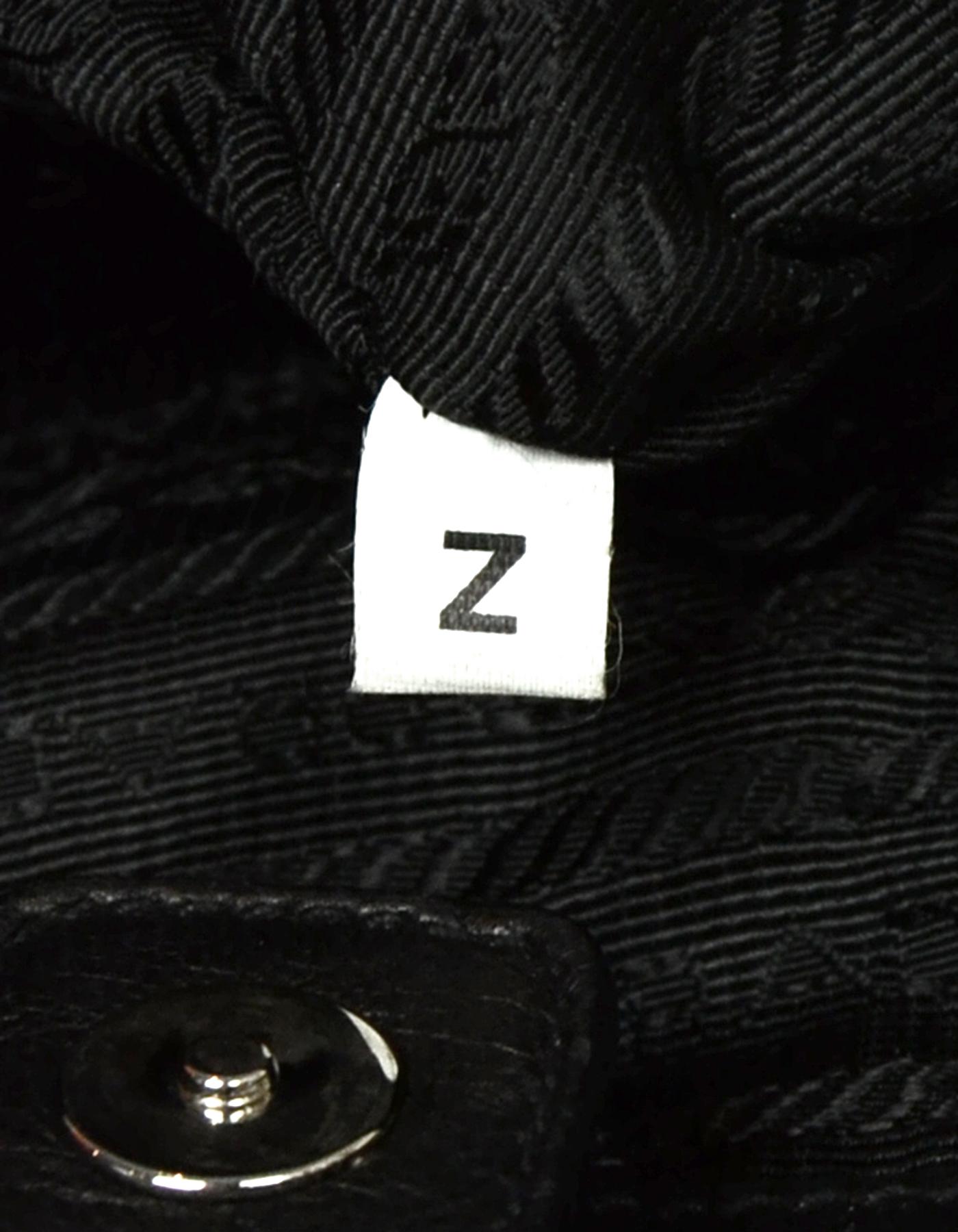 Prada Black Woven Leather Medium Tote Bag w/ ID Tag  2
