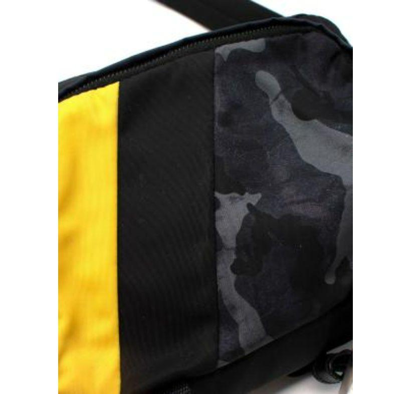 Women's or Men's Prada Black, Yellow & Camo Nylon Bandolier Camera Bag For Sale