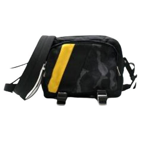 Prada Black, Yellow & Camo Nylon Bandolier Camera Bag For Sale