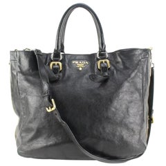Prada Black Zip Around Tote Bag 2way 2P88a