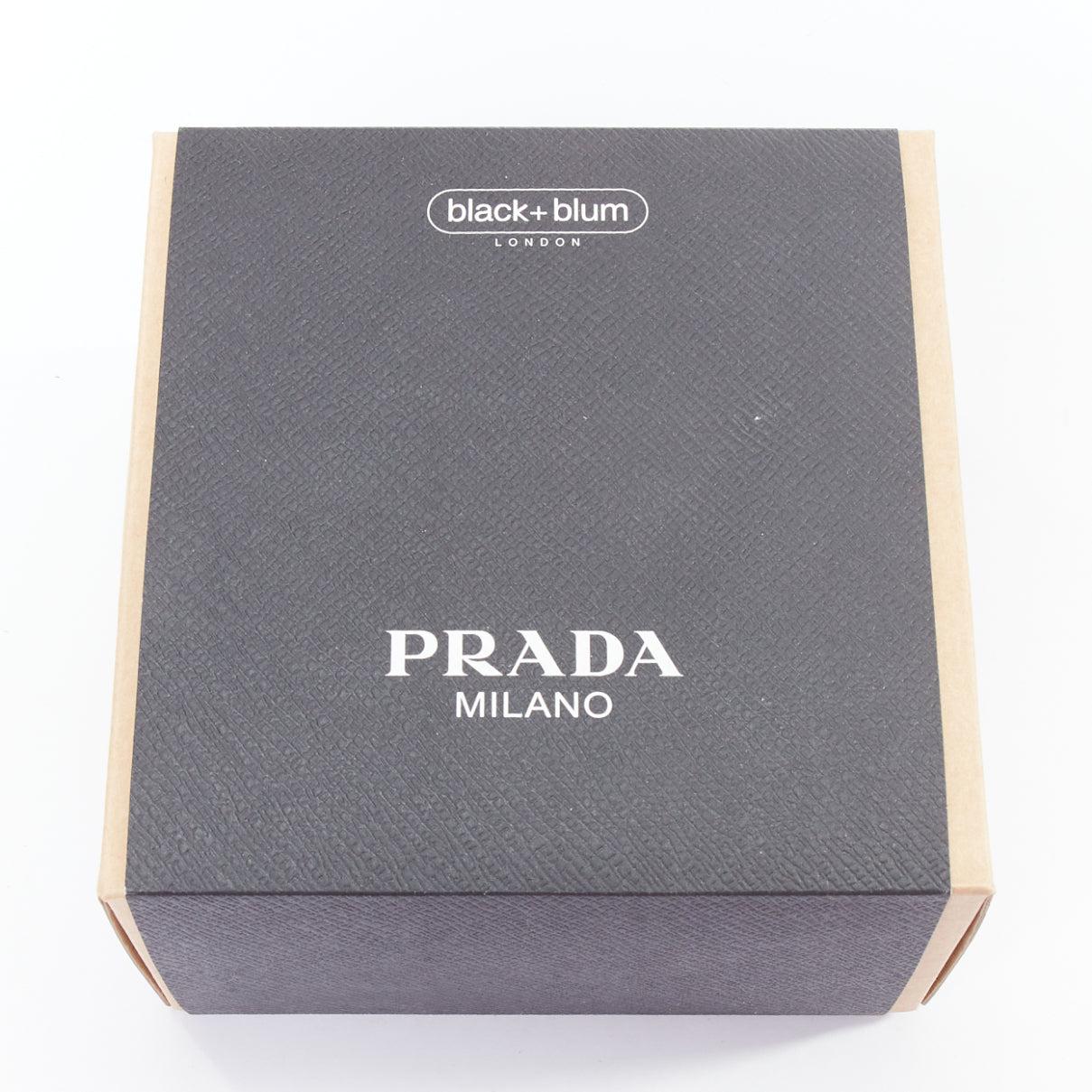 PRADA Black+Blum scatola da pranzo rotonda in vetro nero argento 750ml in vendita 1