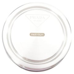 PRADA Black+Blum silver black round glass lunch box 750ml