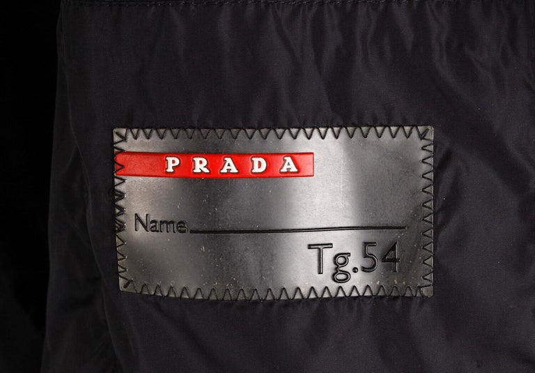 Malen Korting Schep Prada Blazer Nylon Lightweight Men Jacket Size 54IT(L/XL) For Sale at  1stDibs