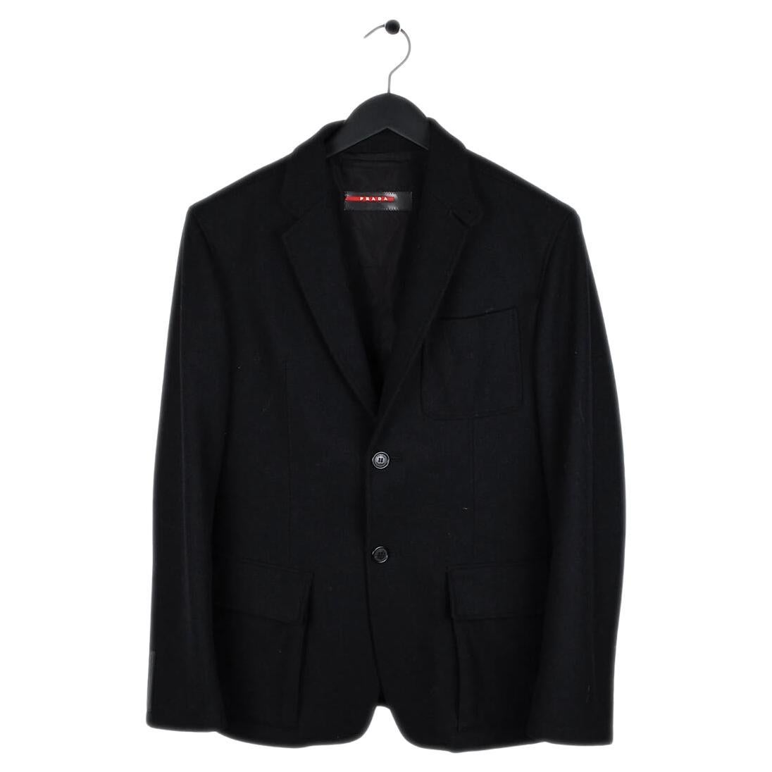 Prada Blazer Style Wool Men Thick Jacket Size 52IT(L) (S010)