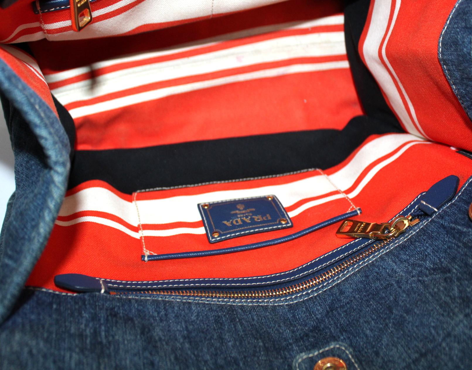 Prada Blu Denim Bag 1