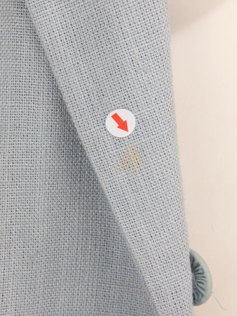 Women's Prada Blue Belted Snap Button Jacket Size L For Sale