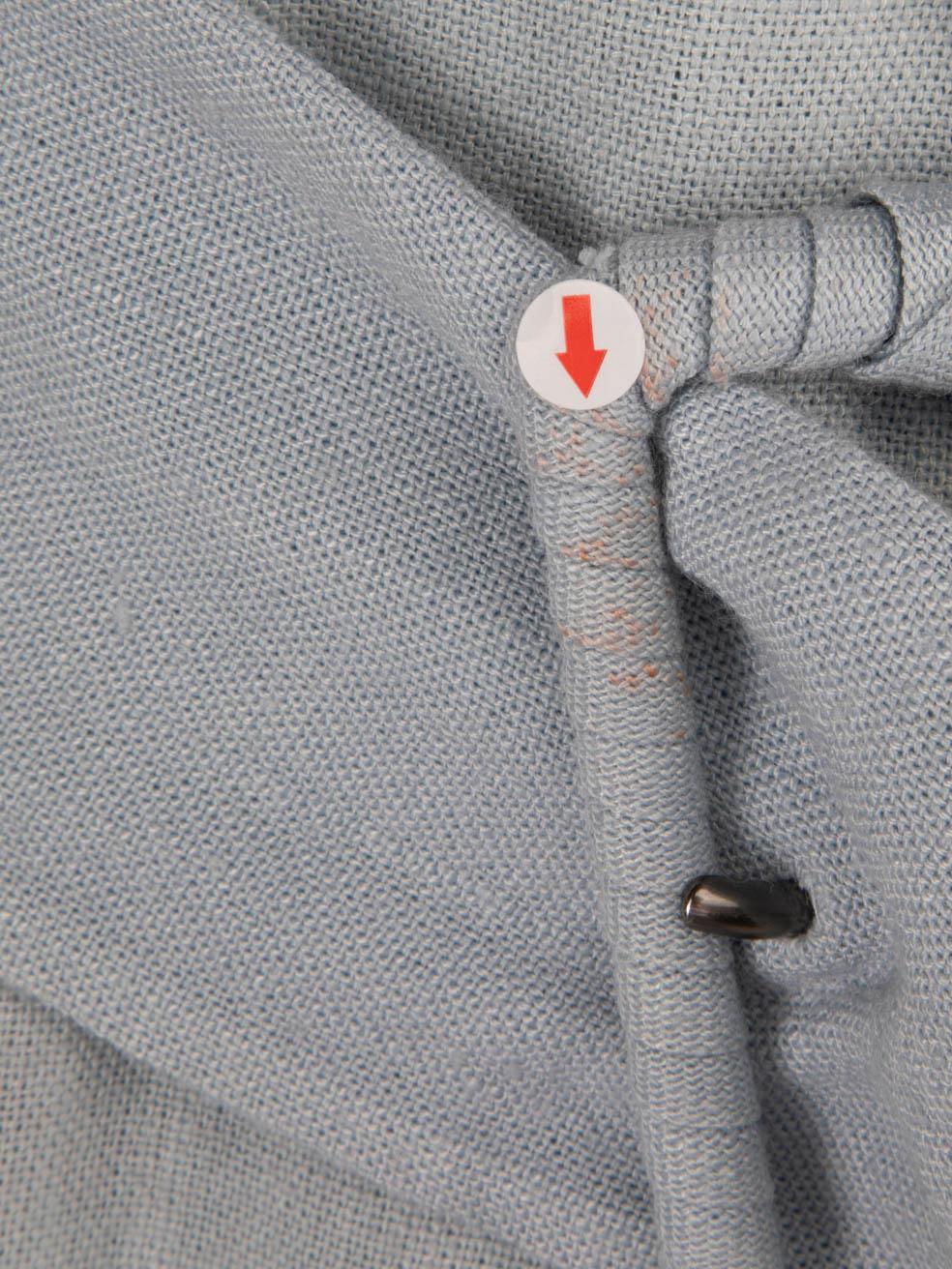 Prada Blue Belted Snap Button Jacket Size L For Sale 3