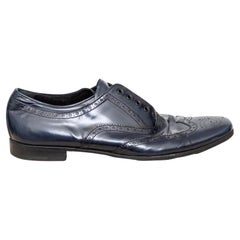 Prada Blue Brogue Leather Shoes - '00s