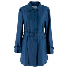 Prada Blue Button Down Light Weight Silk Jacket - Size US 4
